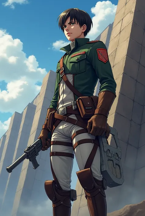 Best quality, on the wall, anime, Eren&#39;s uniform, Attack on Titan weapon, on the wall, Attack on Titan, Avatar Aang