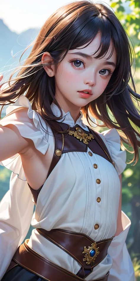 masterpiece, best quality, Extremely detailed CG unity 8k wallpaper,((Upper Body)) ,((Upper Body head close-up shot of a beautiful little girl)), , #1: Elegant Straight Long Blonde Hair, (Mckenna Grace), ((Big Breasts,thigh,Self-luminous skin)),transparent...