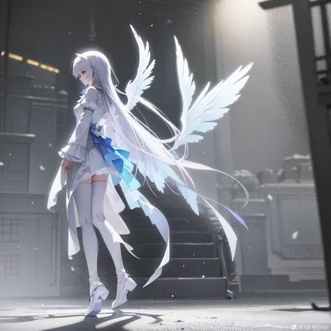 Full body character, have Snow cristal wings