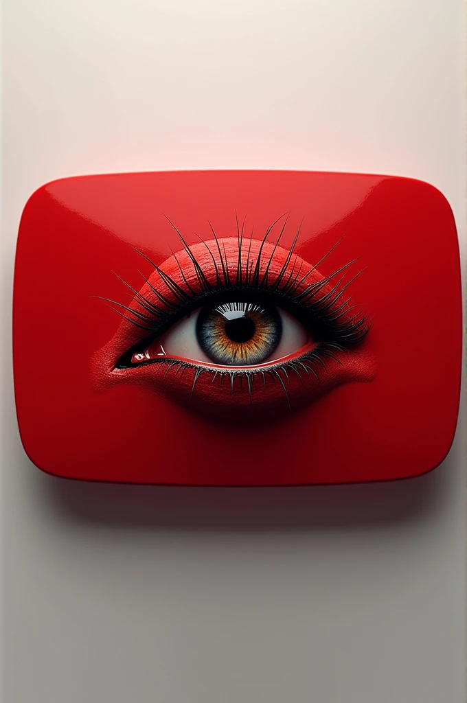 Red colour YouTube logo with eye and LAW design