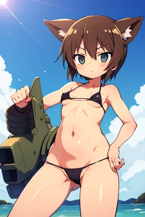 Strike Witches,Micro Bikini,shift bikini,NSFW, Nip slip 