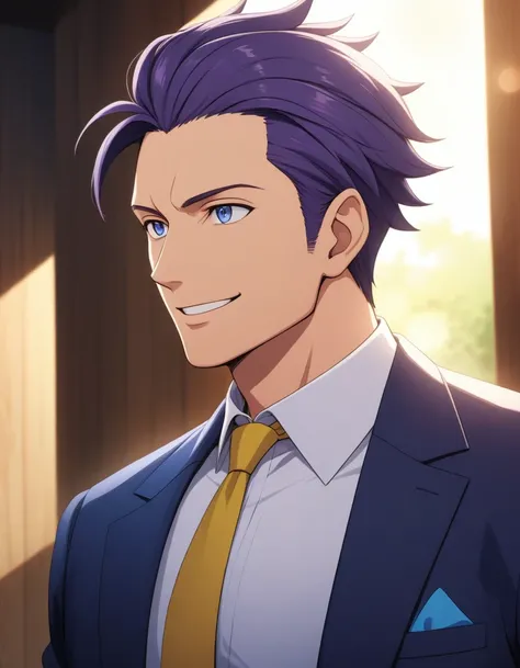 1man, (mature father in old hentai CG style, dandy president, moss olive hair, deepblue eyes, arafed spiky hair slicked back, businessman hairstyle), ideal ratio body proportions, BREAK (over 30s, elder producer, toned dilettante, high cheekbones, broad sh...