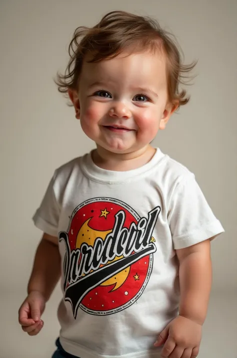 Baby wearing a shirt of the daredevil singers