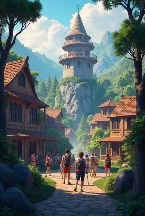 A pic of camp half blood a mythical place with buisness ideas and to let people know we ares startup and a beautiful world and this is a profile pic pls a buisness hunt modern day is a must
