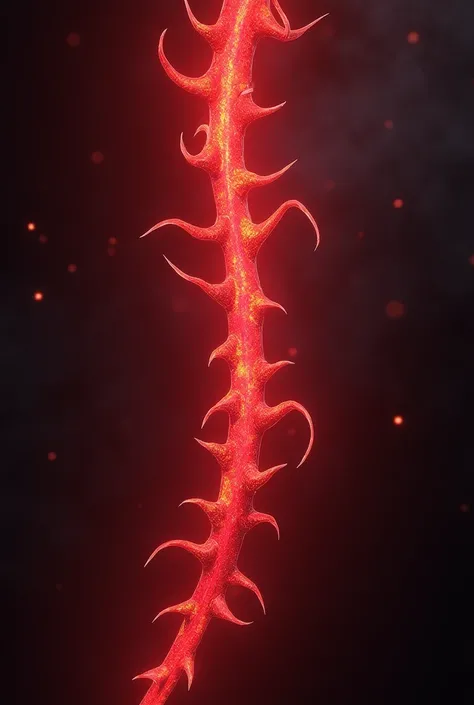 Red luminous and thorny whip

