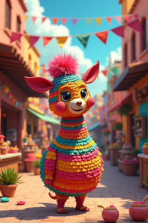 Create an image of a piñata company whose name is Clavijas