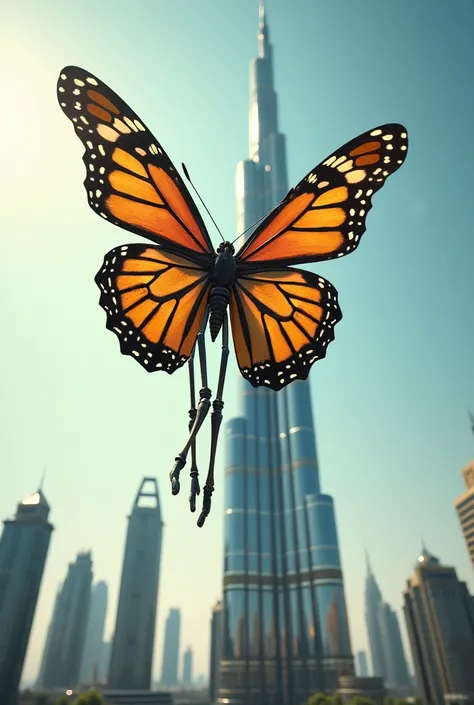 A butterfly with human legs came to dubai and destroyed burj khalifs