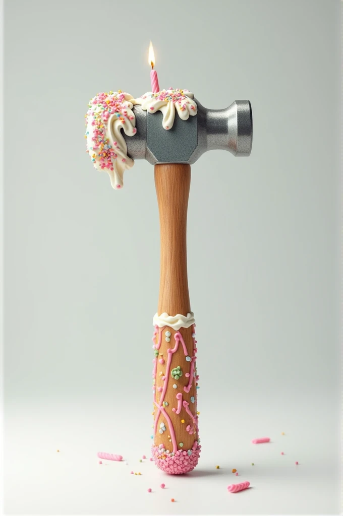 A Hammer with birthday cake details 