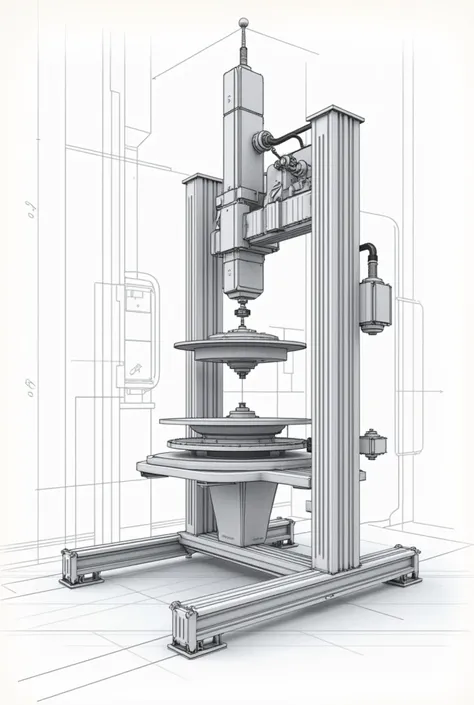 A technical drawing of a static balancing machine 