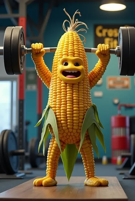 A corncob doing a CrossFit clean 