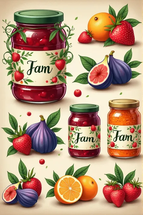 Jam label images