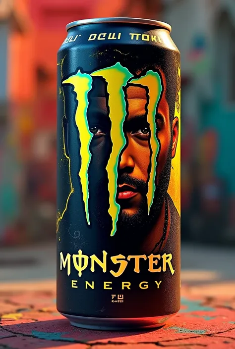 A monster energy drink in collaboration with the Argentine singer duki 
