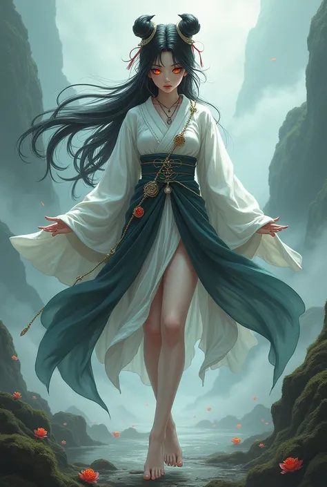 Nezuko de démon smayer qui montre ses pieds