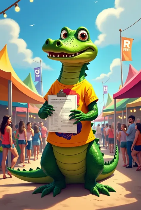 Alligator signing up for a music festival 