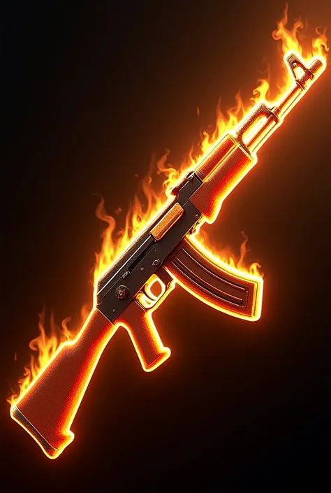 Fire flame ak47