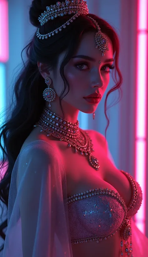 Big boobs big breasts sexy voluptuous erected  swxy breast a mughal queen sexy Mughal jewelry face Sexy cyberpunk sexy anime ethereal close up sexy glowing neon eyes sexy makeup eyes sexy lips sexy nose sexy face ethereal face sexy