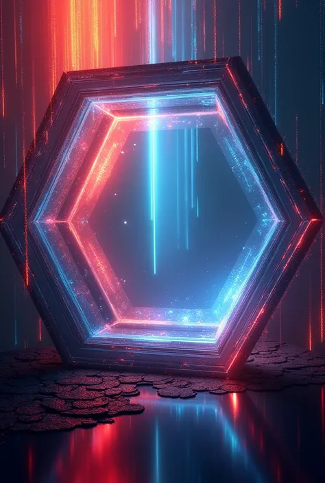 Digital hexagon abstract background