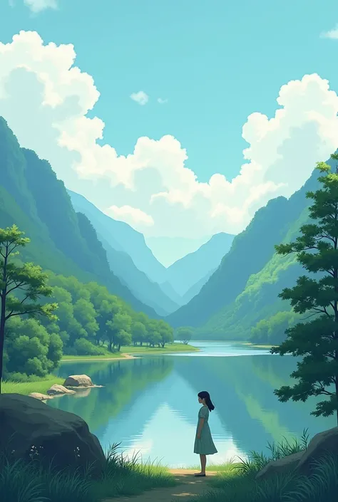 Healing illustrations in the style of Makoto Shinkai