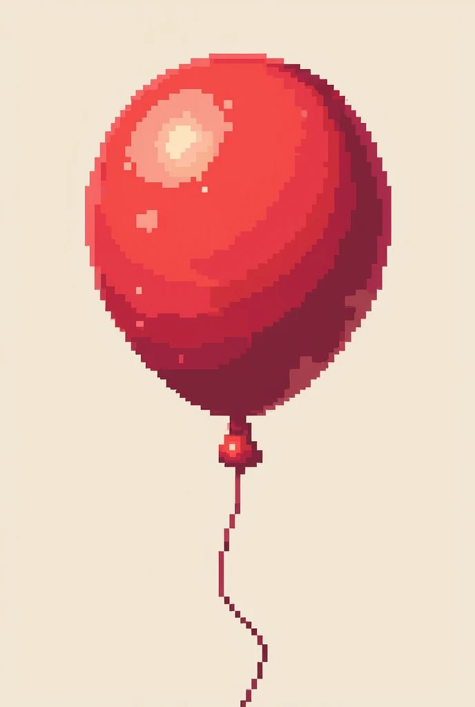 Generate a red birthday balloon in pixel art