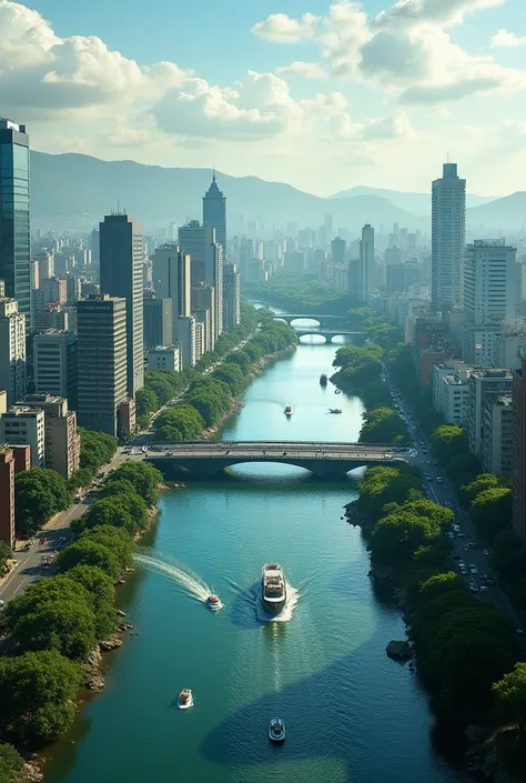 Cinematographic image of the Tietê River


