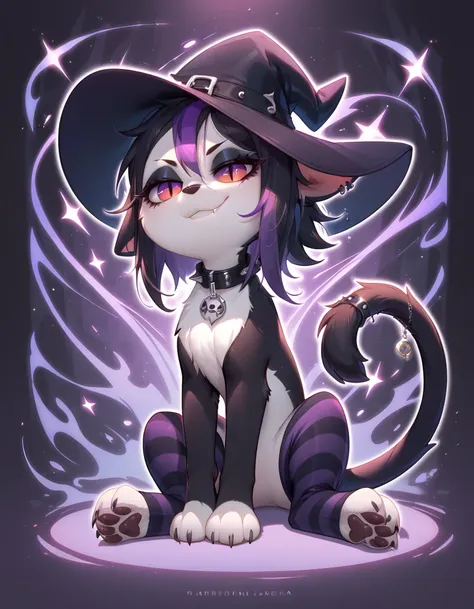 (score_9, score_8_up), score_7_up, score_6_up, best quality, highest quality, (feral), goth girl, cat, furry, anthro, sitting, s...