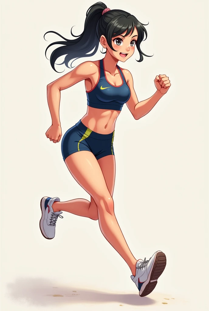 Anime girl in tight PE clothes
