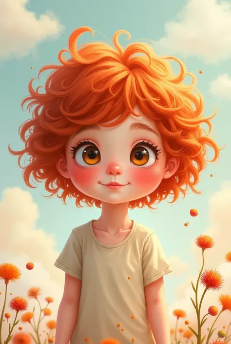 little redhead girl with short hair