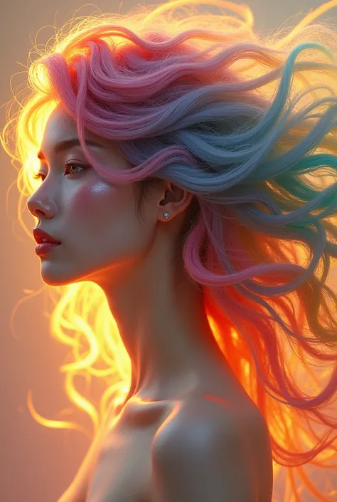 beautiful (zxzxberna), intricate colorful hair with , sunlight, beautiful lighting, vibrant lighting, intricate, highly detailed, elegant, smooth, by Ruan Jia and Artgerm and Anton Fadeev,  