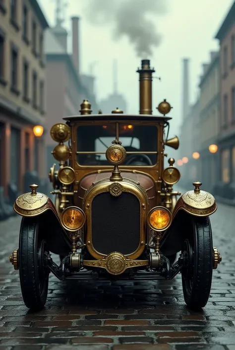 make a steampunk car 
