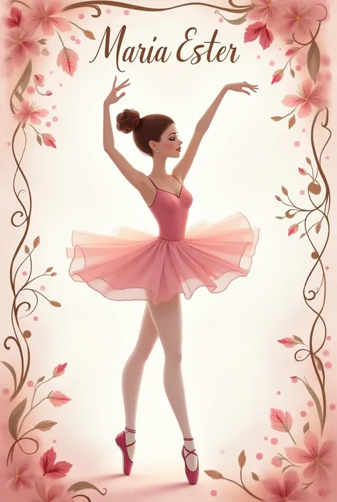 Make a Ballerina Birthday Invitation Now write Maria Ester  in bold 