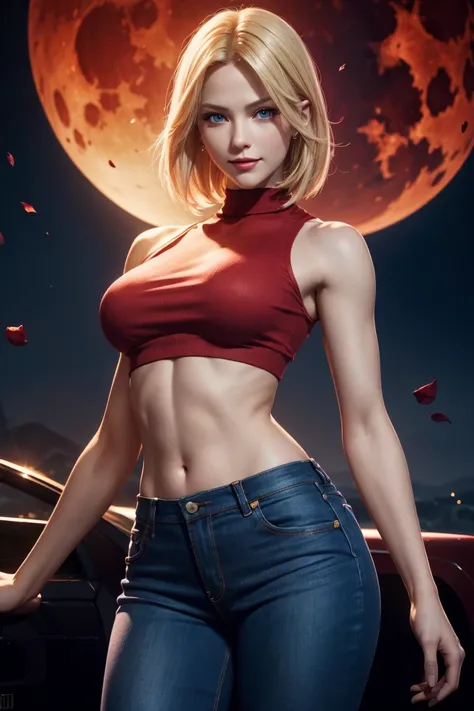 KOF,King of Fighters,Blue Mary,Blue Eyes,Blonde Hair,Medium Hair,Beautiful white skin,Photorealistic,Ultra HD,high quality,masterpiece,Digital SLR,Detailed details,Intricate details,Anatomical basis,Depicted in detail,A detailed face,Realistic skin texture...