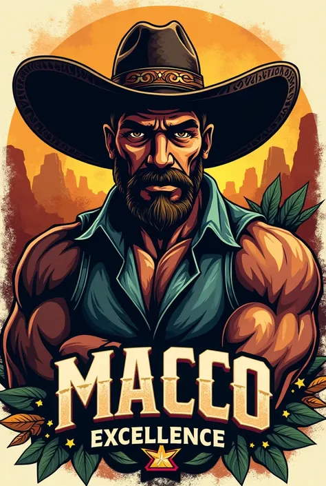 Create a logo that is about masculine excellence and tradition with a macho Mexican twist 
