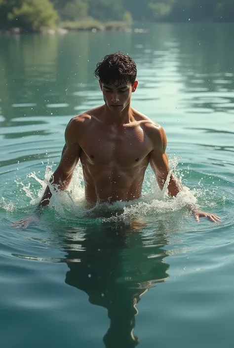 A Young Man Rising from the Waters.