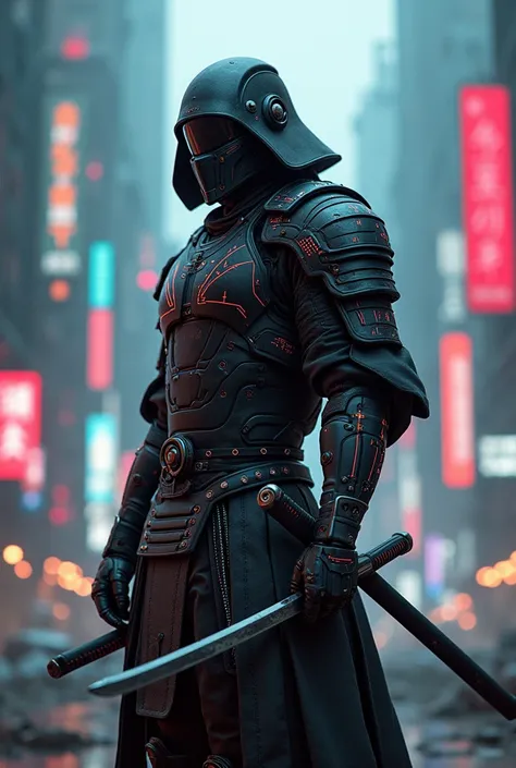 samurai com cyber punk