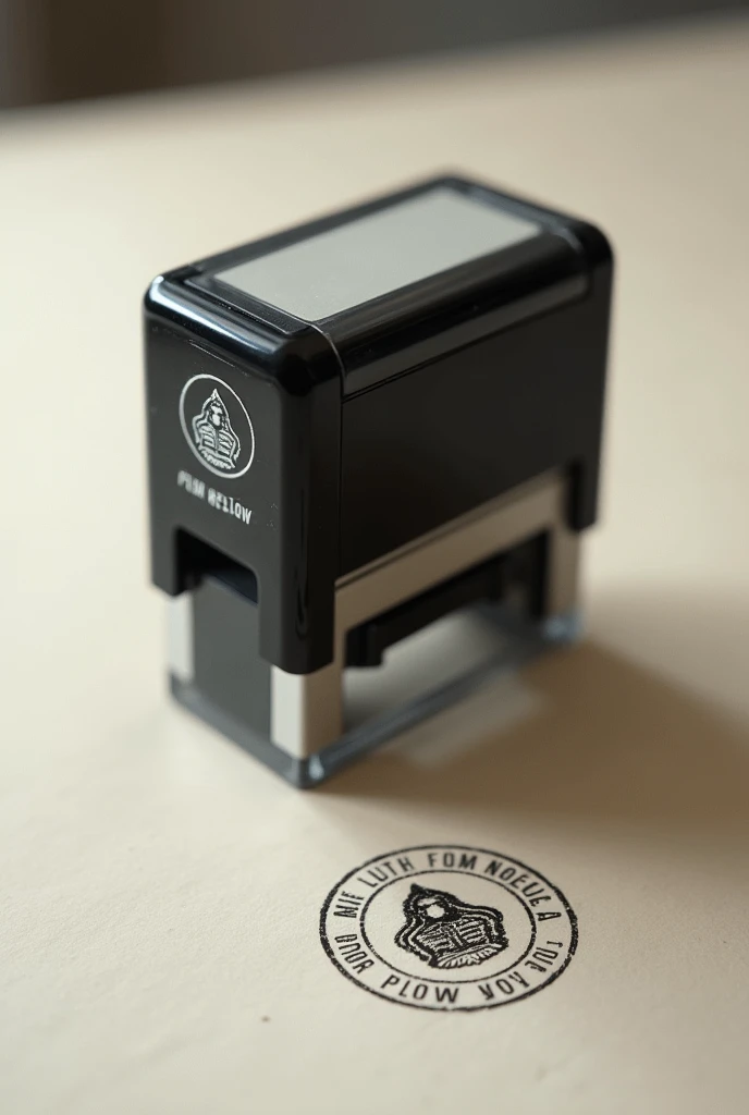 a letter stamp for a secret company that investigates government secrets, must be subtle. This time without so many details please