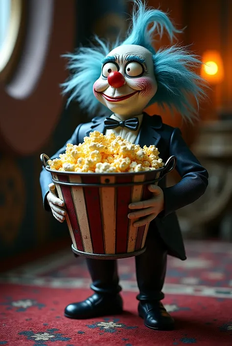 a popcorn bucket holder inspired by the movie beetlejuice, creative and innovative