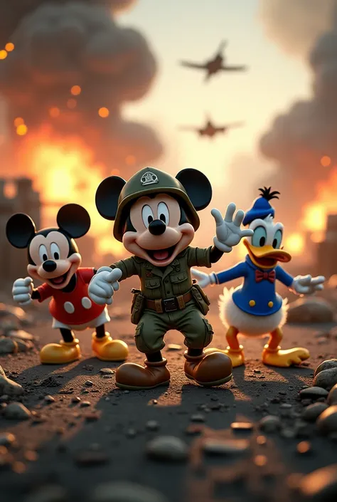 Promotional image of war with Disney characters