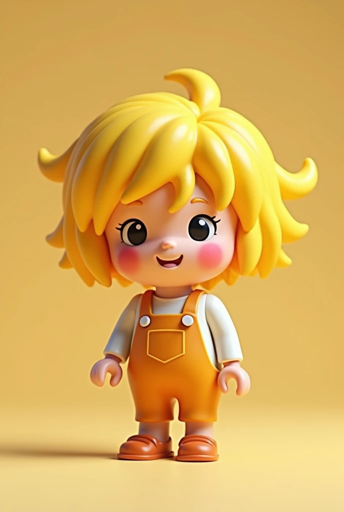 Create a blonde Playmobil with puffy cheeks like Juju from Pix