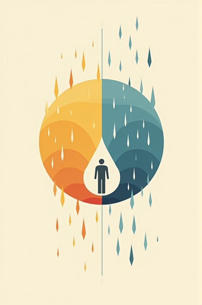 sun and rain symbols next to each other and the symbol that represents the concept of keeping going between them