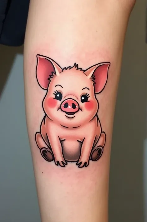 Pot belly pig tattoo 