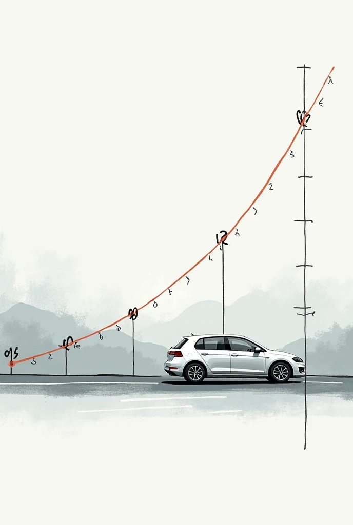 (A car moves at a constant speed of 60 km/h. Draw the graph of position vs.. time for 3 hours
