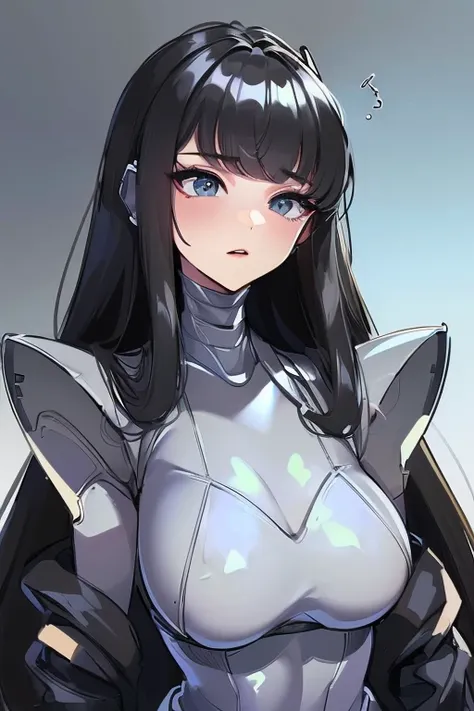 (masterpiece),(Highest quality),(Super detailed),(Best illustrations),(Best Shadow),(Absurd),(Detailed Background),(so beautiful), 16K, 8K, 4K,(Best Shadow),empty eyes,robotization,woman ,big bust,Robot Joint ,Metal skin,Black Suit,long hair,a black suit t...