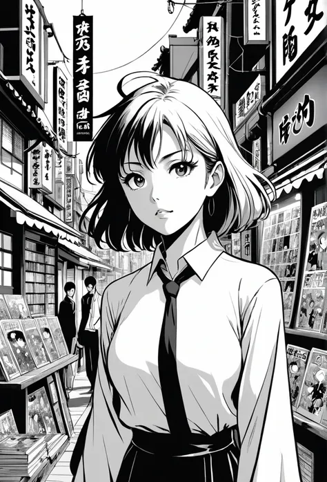 in black and white、 comics in chrome、japanese manga、