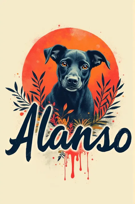 Tatauje design with the word Alonso in cursive 