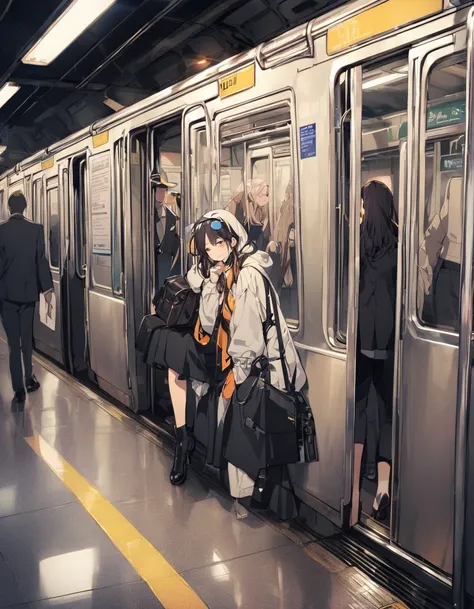 woman on the subway,