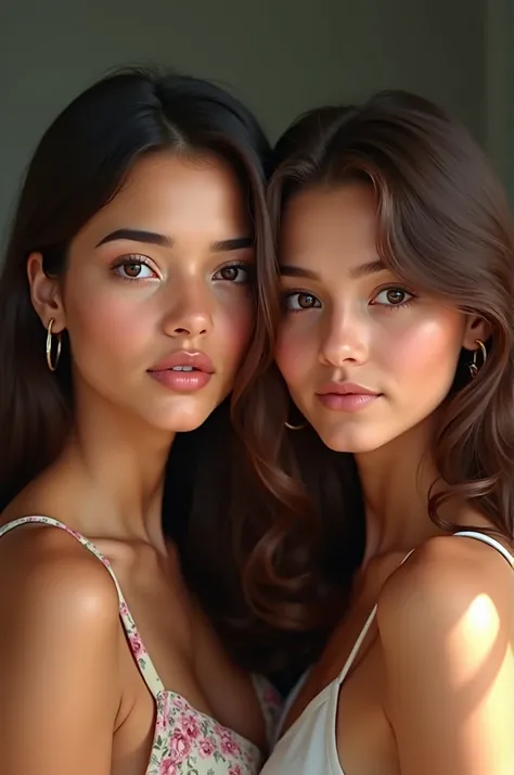 young (women) 2, brown eyes and brown hair, of medium height and build with Latin features.