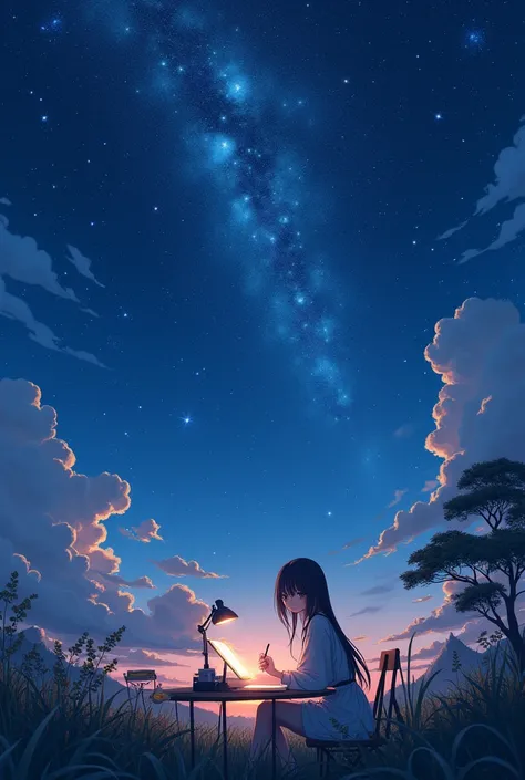 Beautiful Japanese manga artist、Japan anime、Under the stars