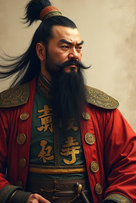 Spring and Autumn Warring States Period,Three Kingdoms,ancient China,Military commander,Shogun,Daruma-like face,Tiger-like whiskers,Loud and threatening,