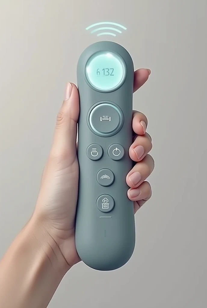 Design a touch remote control that has the following features: Sensor for charging with body temperature, Customized for children and older adults, sensor for taking vital signs and blood pressure and that has a connection for mobile devices