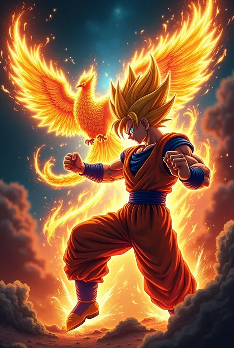 I want you to make a tattoo of Vegeta with the phoenix as friends fighting side by side 